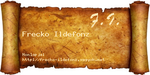 Frecko Ildefonz névjegykártya